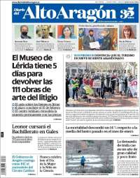 Portada de Diario del AltoAragón (España)