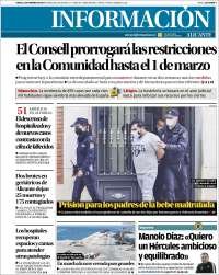 Portada de Diario Información (España)