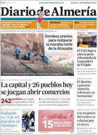 Portada de Diario de Almería (España)