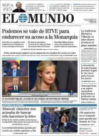 Portada de El Mundo (España)