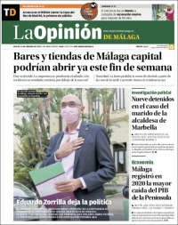 Portada de La Opinión de Málaga (España)