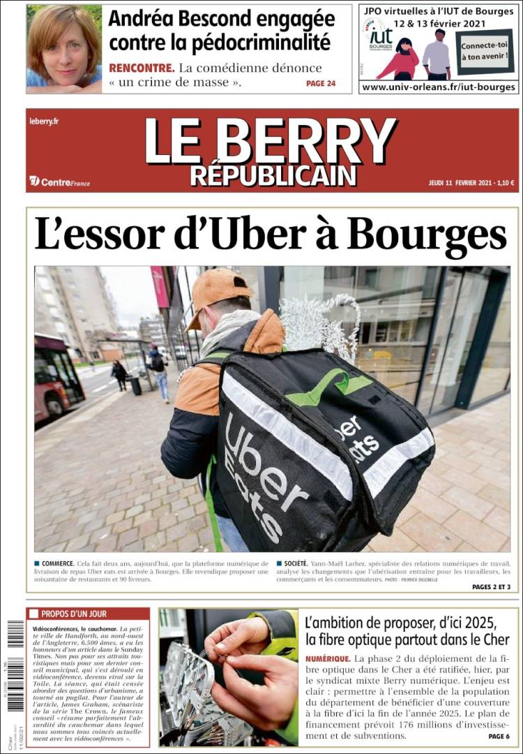 Portada de Berry Republicain (Francia)