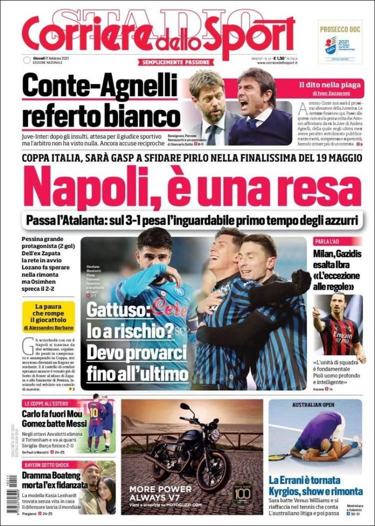 Portada de Corriere dello Sport (Italia)