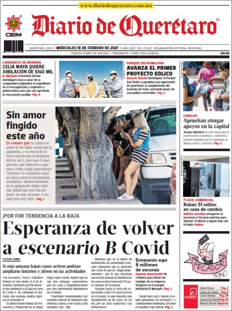 Portada de Diario de Querétaro (México)