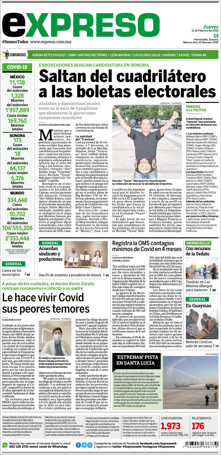 Portada de Expreso (México)