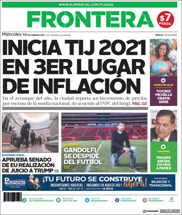 Portada de Frontera (México)