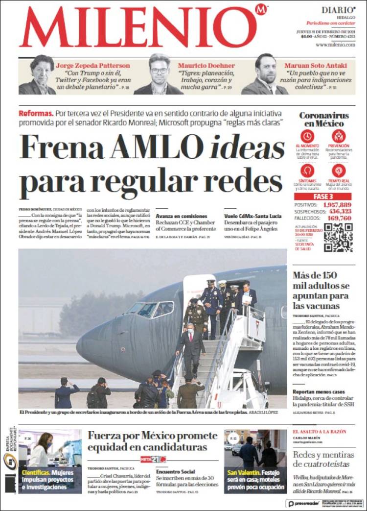 Portada de Milenio de Hidalgo (México)