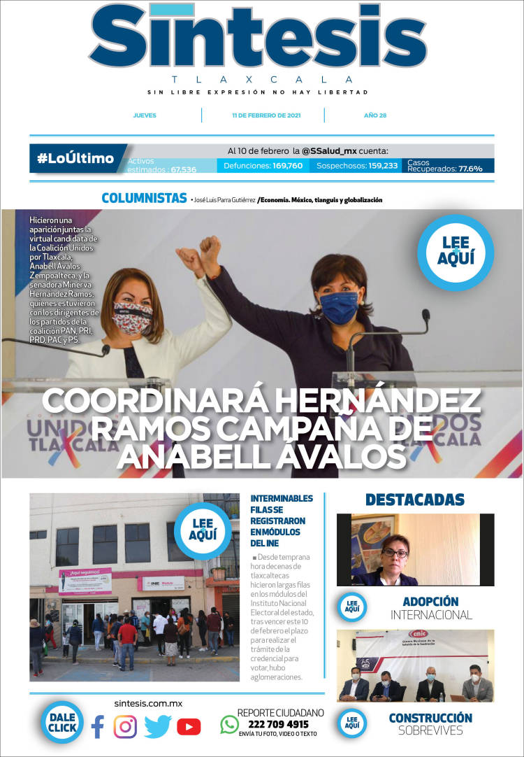 Portada de Síntesis de Tlaxcala (México)