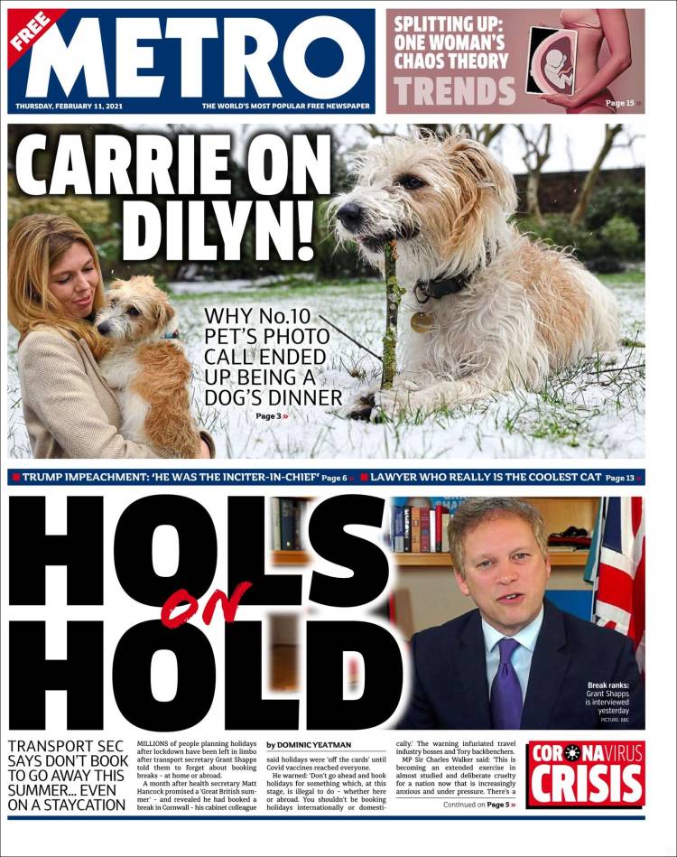 Portada de Metro (Reino Unido)