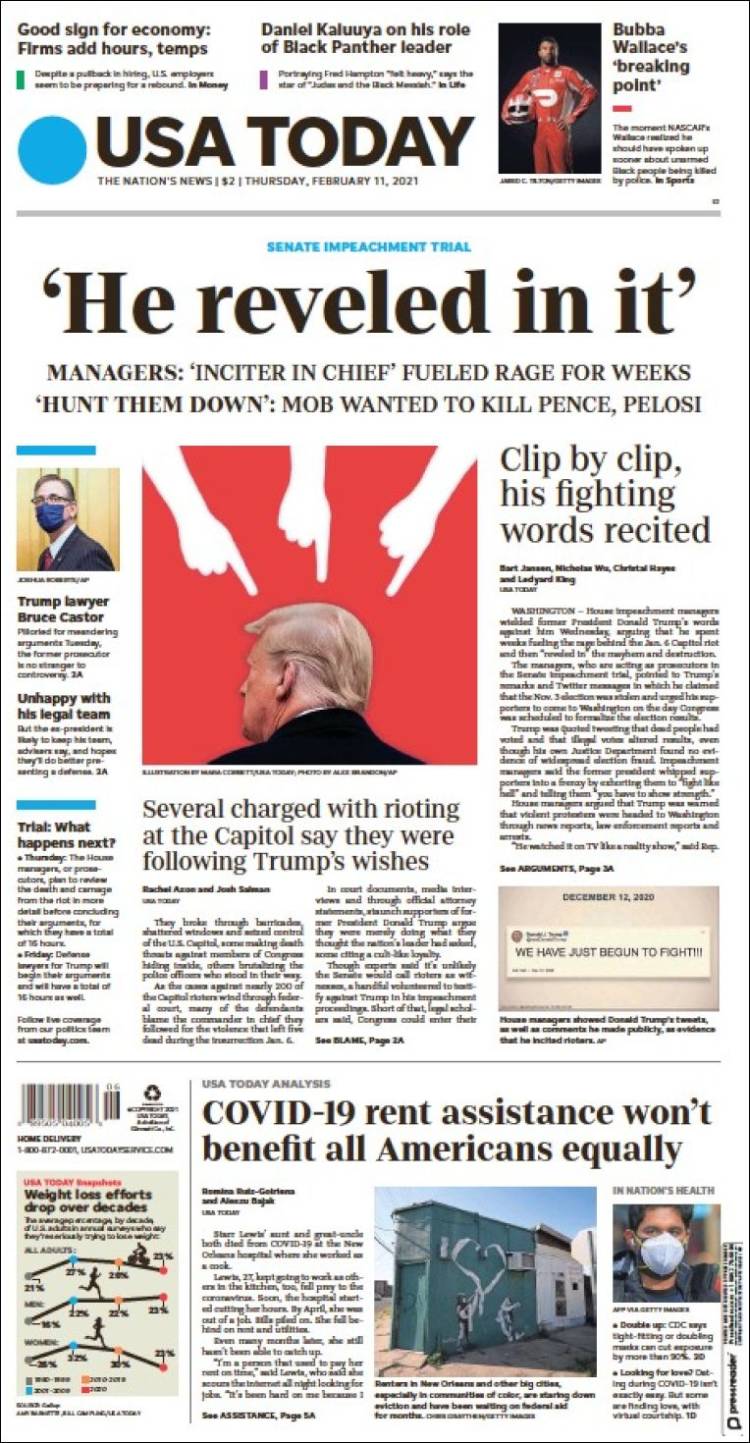 Portada de USA Today (USA)