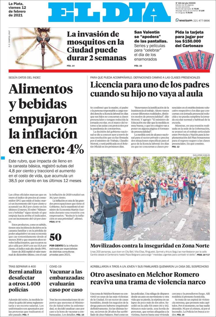 Portada de El Día de la Plata (Argentina)