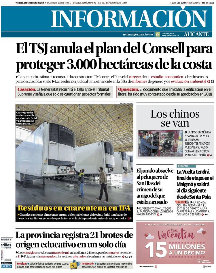 Portada de Diario Información (Espa&ntilde;a)