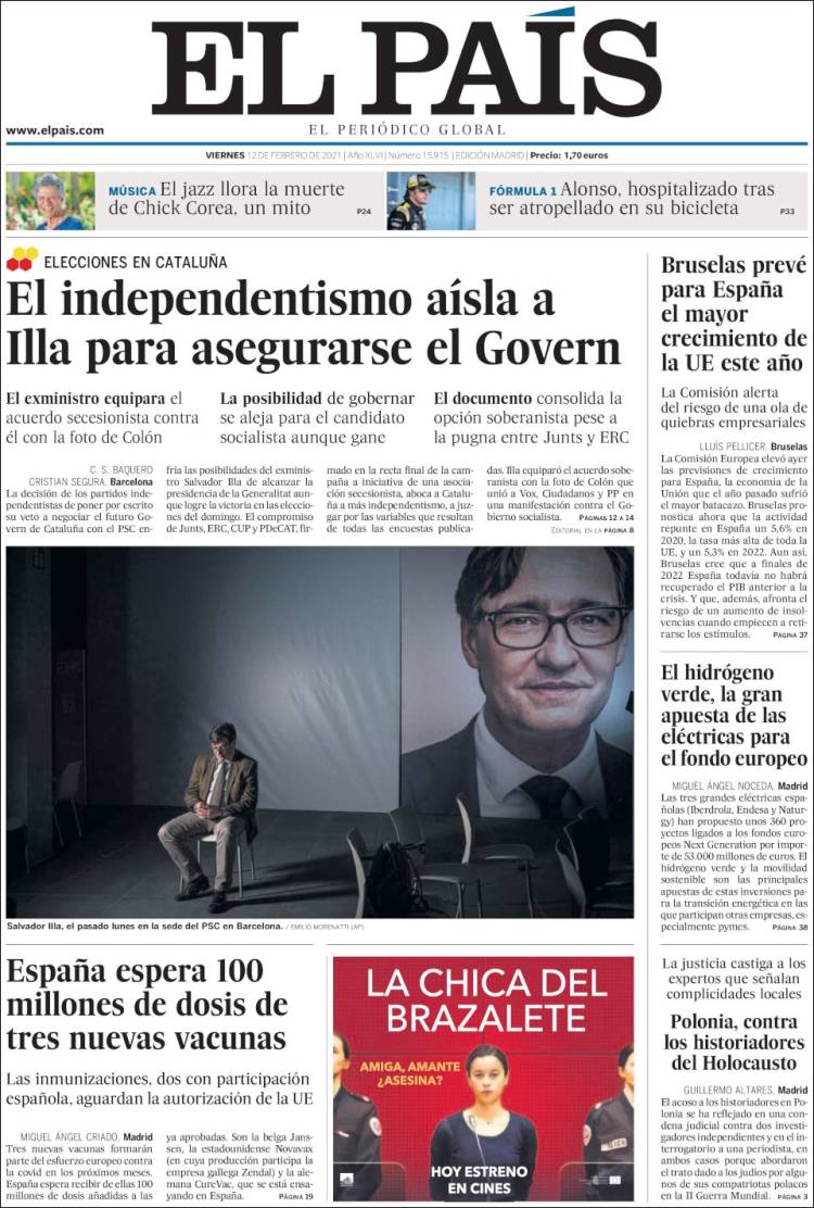 Portada de El País (Espa&ntilde;a)