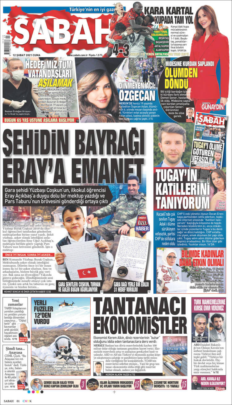 Portada de Sabah (Turqu&iacute;a)