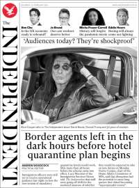 Portada de The Independent (Reino Unido)