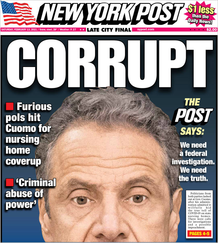 Portada de New York Post (USA)