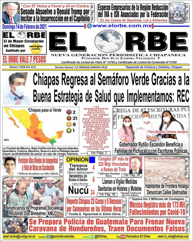 Portada de El Orbe (México)