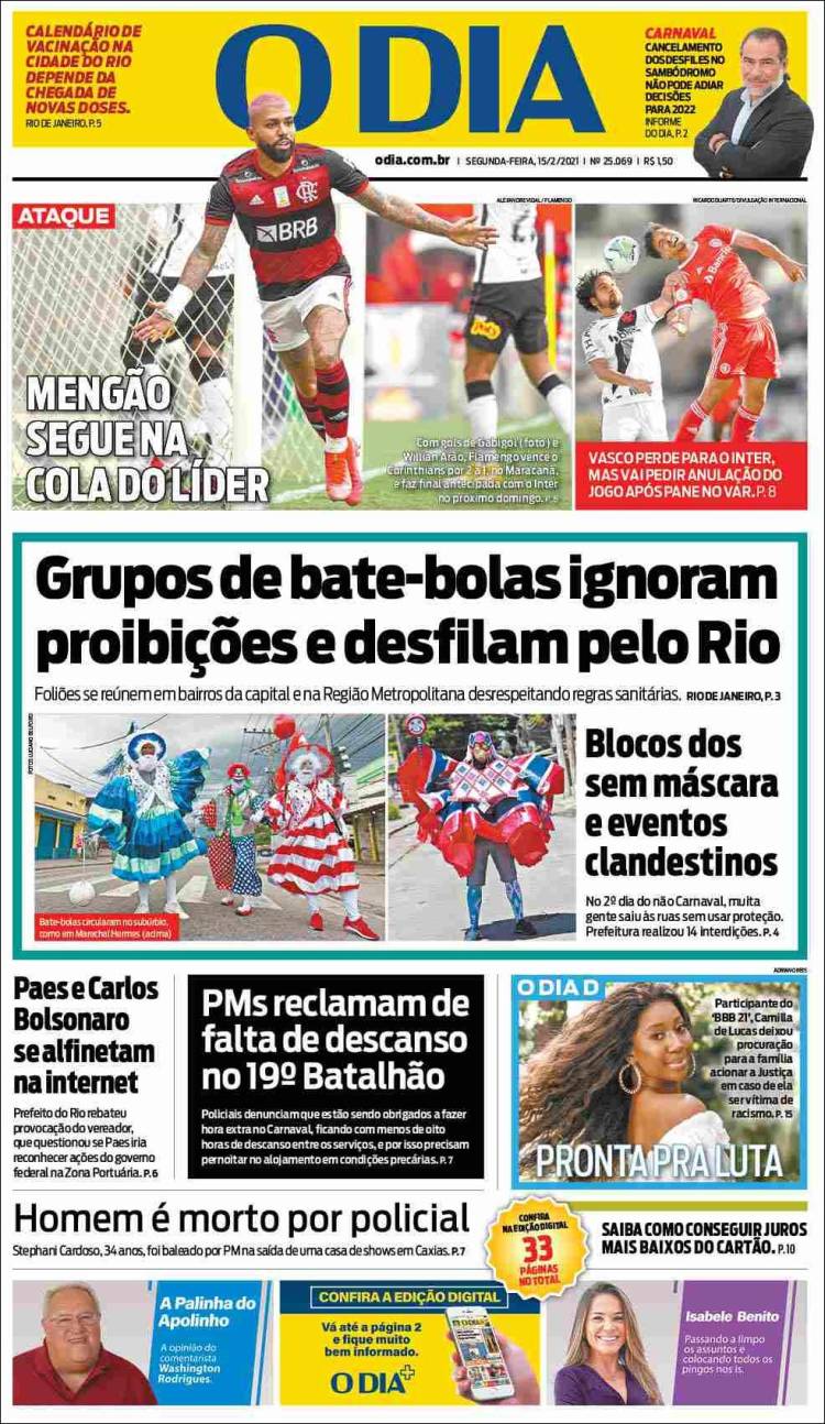 Portada de O Dia (Brasil)