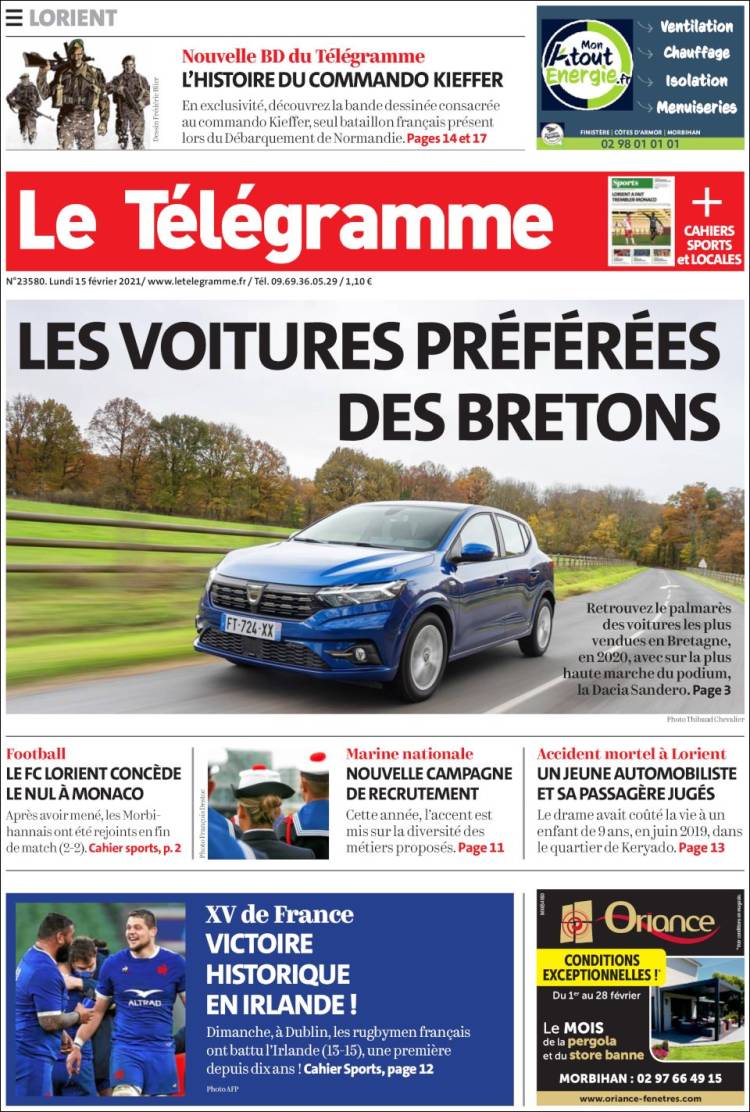 Portada de Télégramme (France)