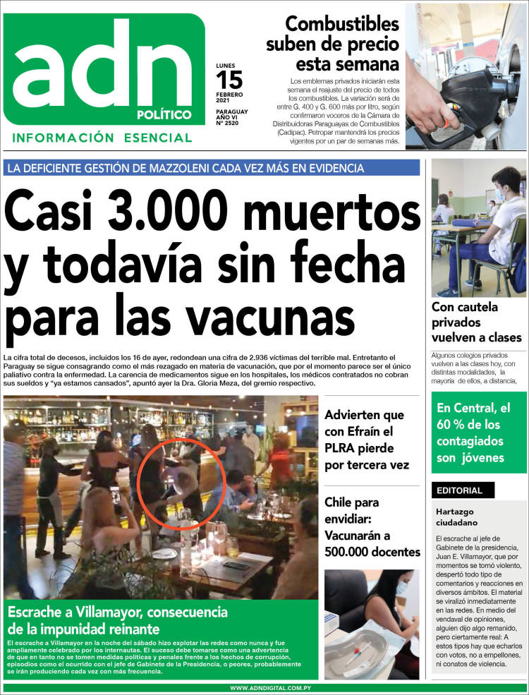 Portada de ADN Paraguayo (Paraguay)