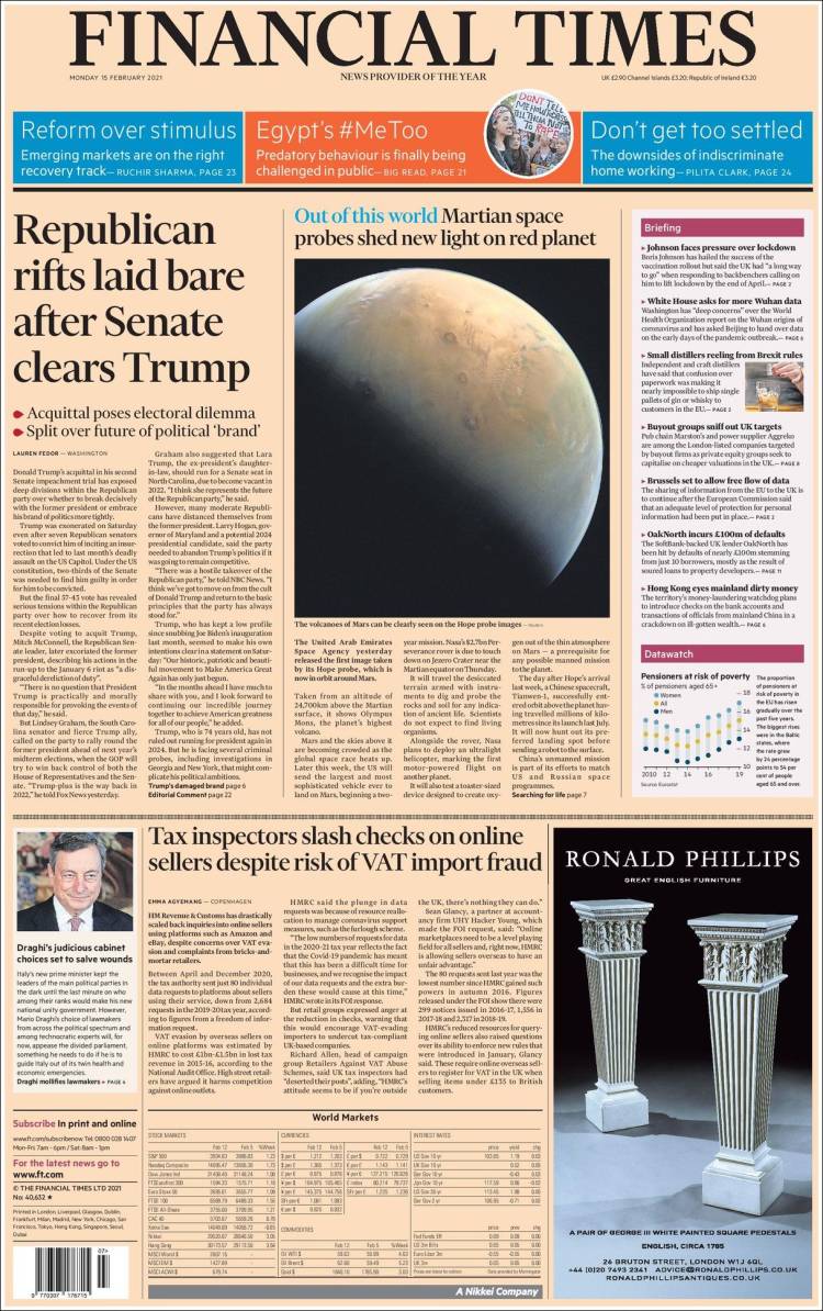 Portada de Financial Times (United Kingdom)