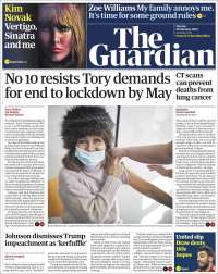 Portada de The Guardian (Reino Unido)