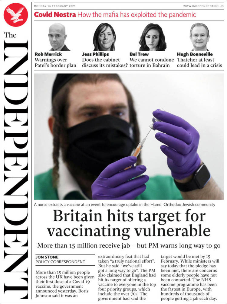 Portada de The Independent (United Kingdom)