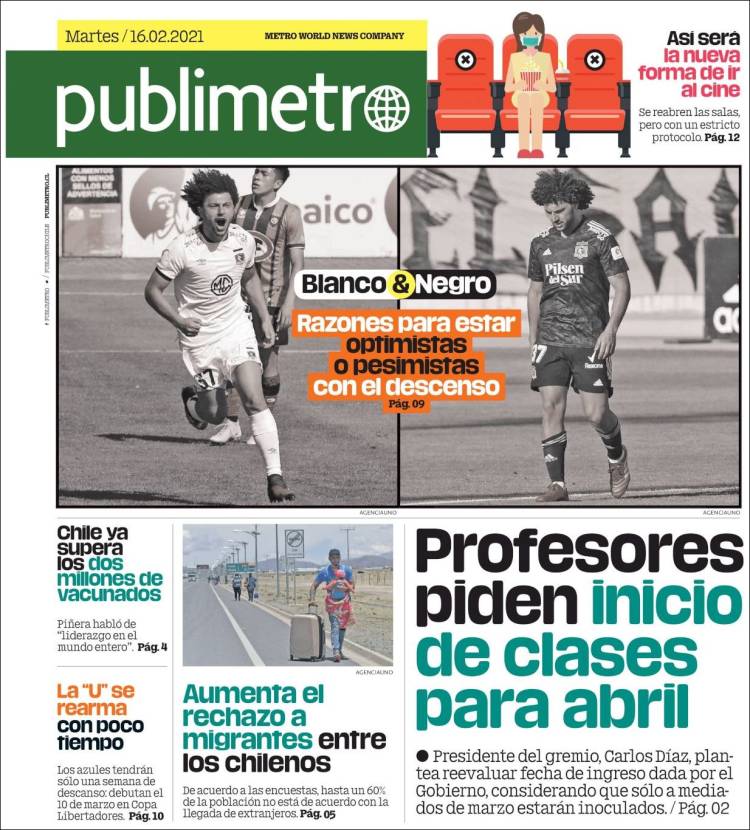 Portada de Publimetro (Chile)