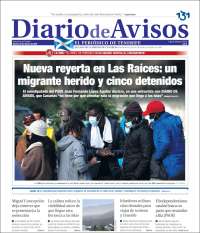 Portada de Diarios de Avisos (España)