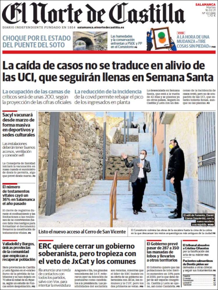 Portada de Norte de Castilla - Salamanca (España)