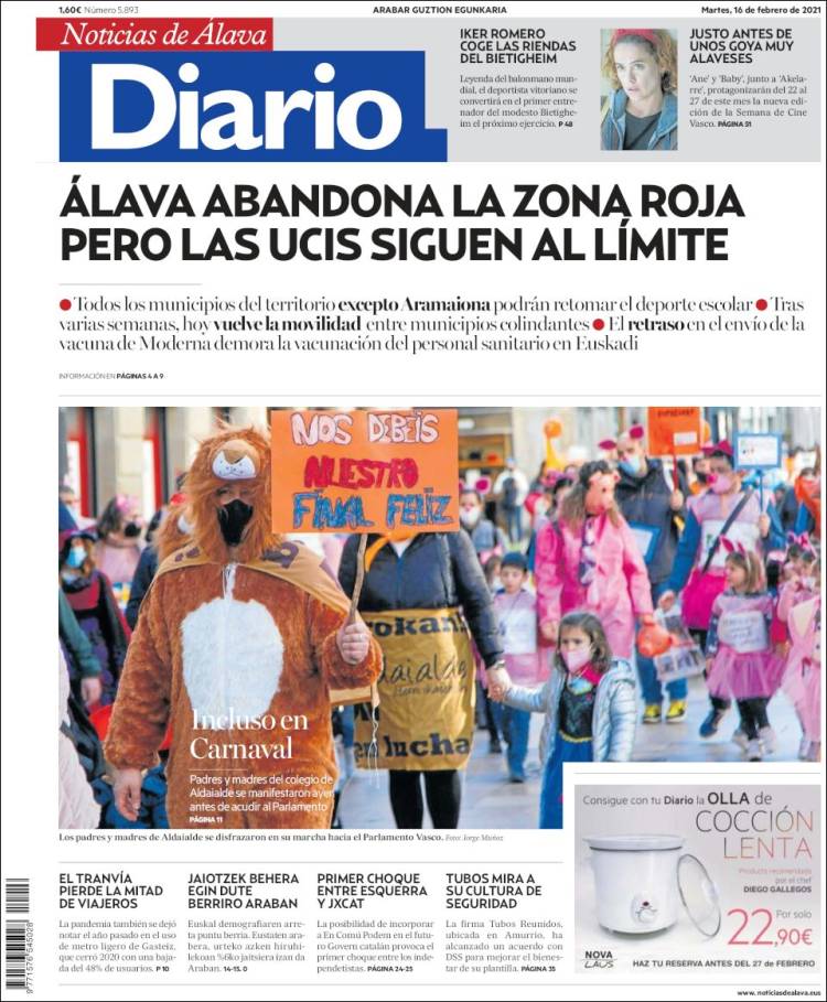 Portada de Noticias de Álava (España)