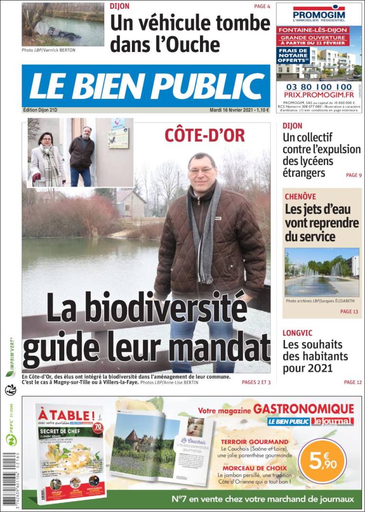 Portada de Le Bien Public (France)