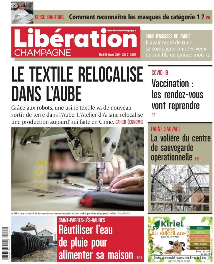 Portada de Libération Champagne (Francia)