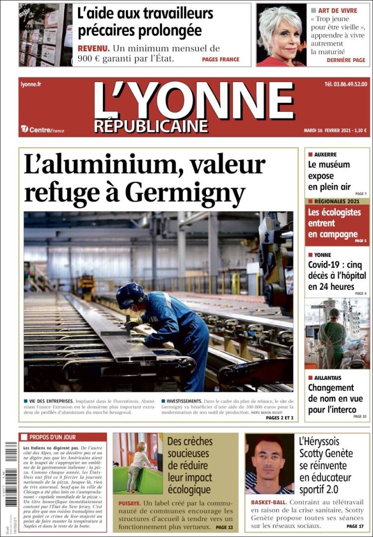 Portada de L'Yonne-Républicaine (France)