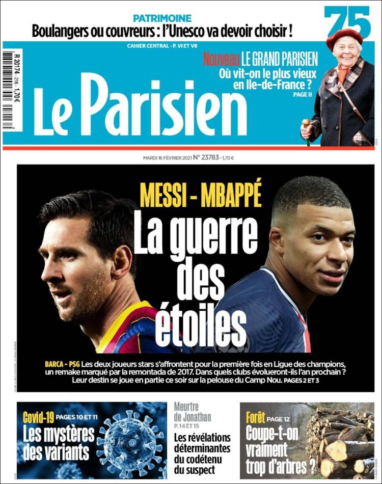 Portada de Le Parisien (Francia)