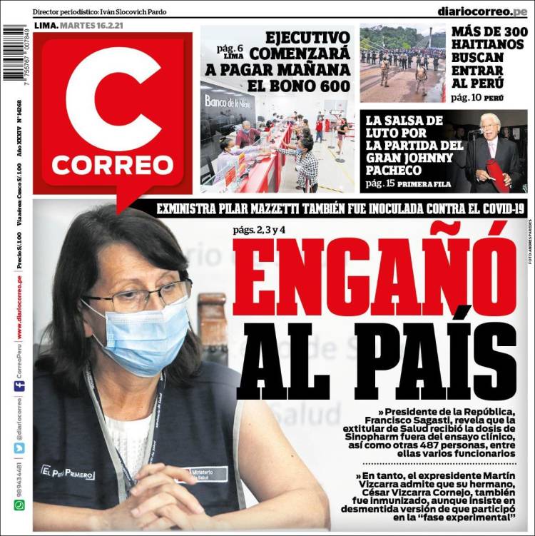 Portada de Diario Correo (Perú)