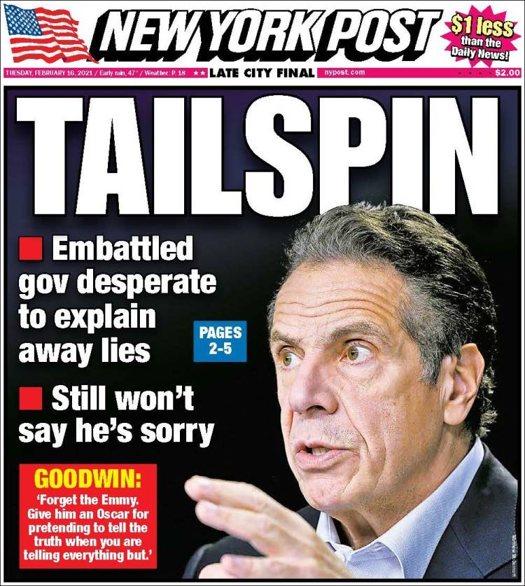 Portada de New York Post (USA)