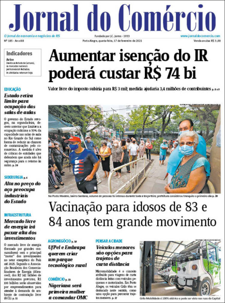 Portada de Jornal do Comércio (Brasil)