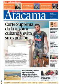 Portada de Diario de Atacama (Chile)