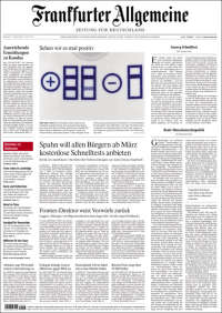 Portada de Frankfurter Allgemeine (Alemania)