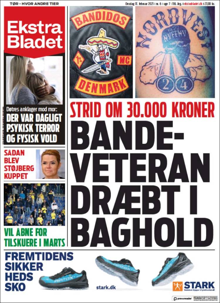 Portada de Ekstra Bladet (Dinamarca)