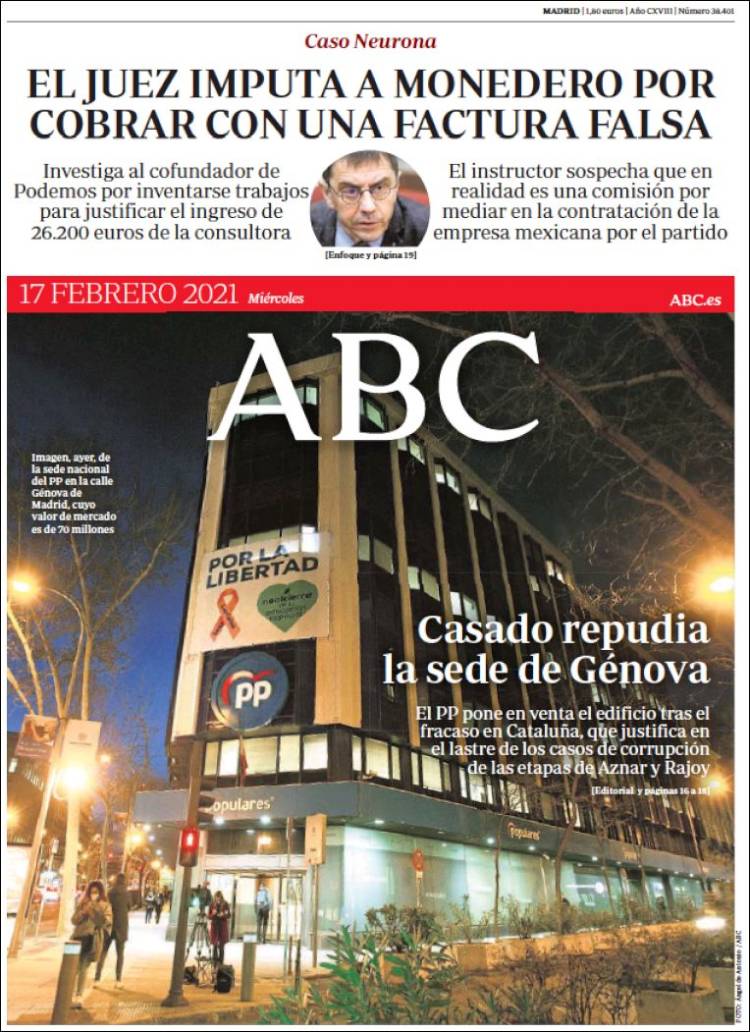 Portada de ABC (Espagne)