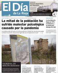 Portada de El Día de La Rioja (España)