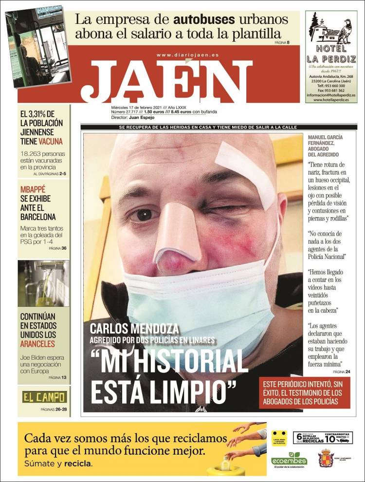 Portada de Diario Jaén (España)