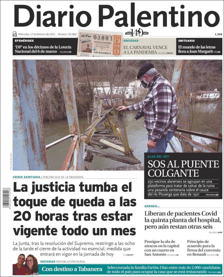 Portada de Diario Palentino (Espagne)
