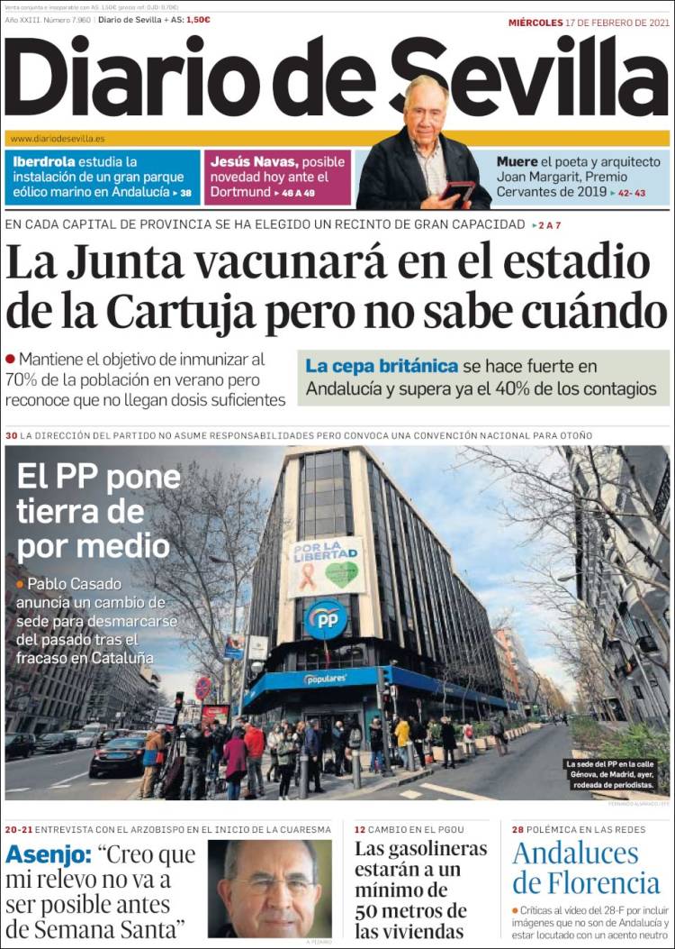 Portada de Diario de Sevilla (España)