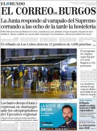 Portada de El Correo de Burgos (España)