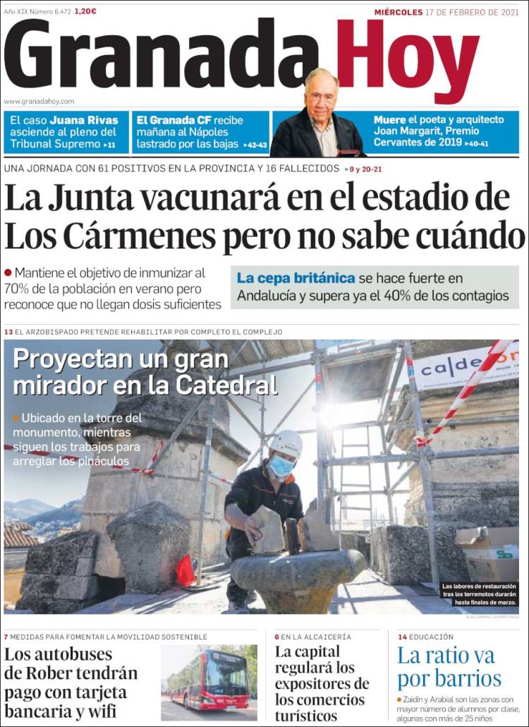Portada de Granada Hoy (Espagne)