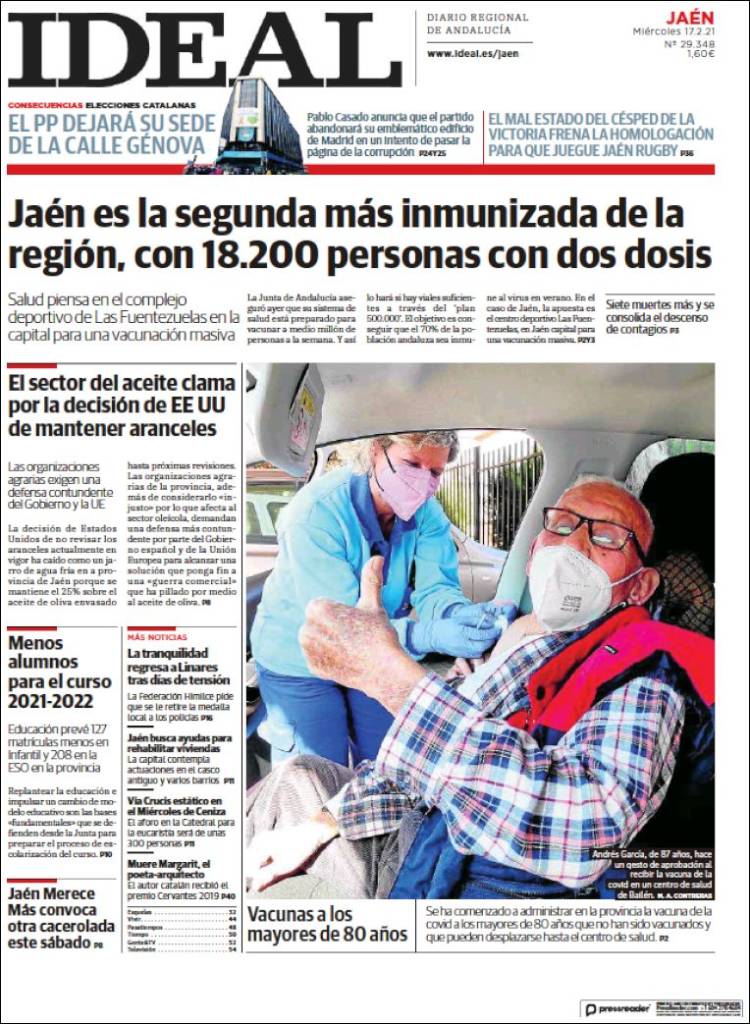 Portada de El Ideal de Jaén (España)