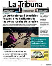 Portada de La Tribuna de Albacete (España)